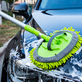 Car Wash Brush Cleaning Mop Chenille Broom Adjustable Telescoping Long Handle Car Cleaning Tools Rotatable Brush Car Accessories
