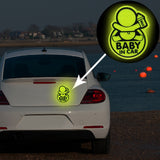 Car Personality Baby In Car Guan Yuanguang Reflective Stickers Reflective Warning Stickers To Prevent Rumbling Speakers